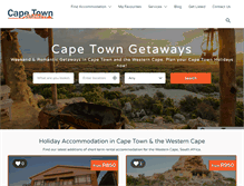 Tablet Screenshot of capetowngetaways.com